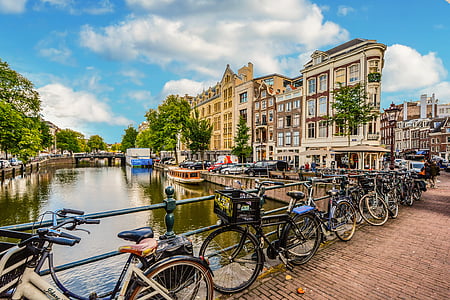 bikes parked on bridge thumbnail