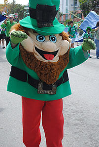 green dwarf mascot walking on street thumbnail
