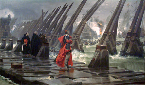 Cardinal Richelieu at the Siege of La Rochelle, France in 1881 thumbnail