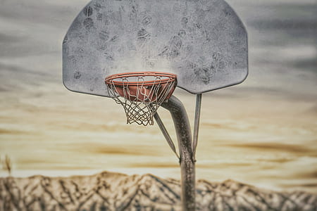gray basketball hoops painting thumbnail