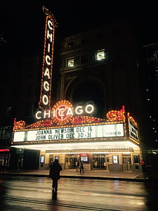 Chicago Movie Theater during Nighttime thumbnail