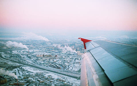aerial photography of airplane thumbnail