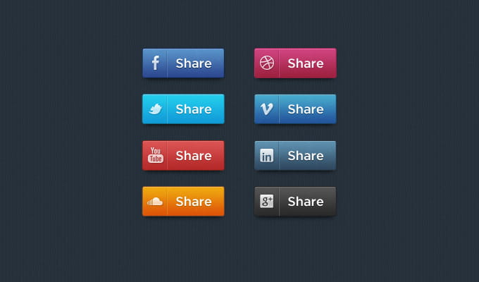 Social Media Icon Set psd file