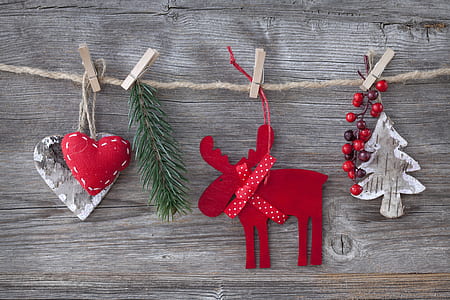 Close-up of Christmas Decorations Hanging thumbnail