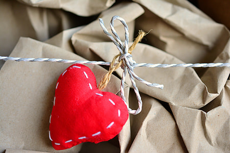 aerial photo of red heart ornament thumbnail
