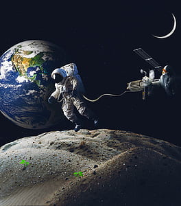 Astronaut floating on space thumbnail