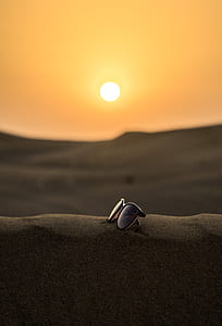 Wayfarer Sunglasses on Sand Tilt Shift Lens Photography thumbnail