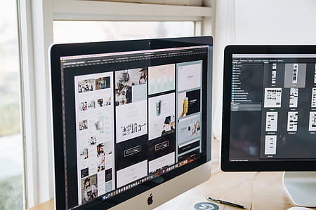 apple, desk, office, working thumbnail