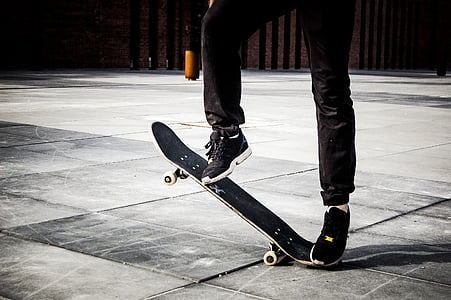 person riding on black skateboard thumbnail
