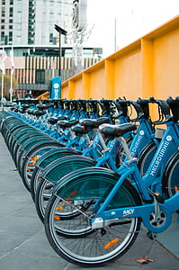 blue Melbourne bicycle lot thumbnail
