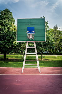 blue and white basketball hoop thumbnail