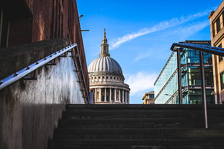 low-angle photography of stairs thumbnail