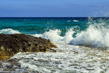 time lapse photography of water splashing on rock thumbnail