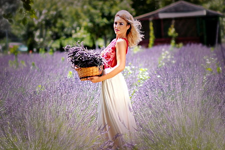woman wearing red sleeveless dress thumbnail