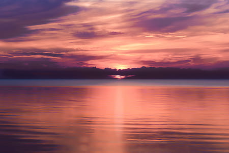 sunset above sea thumbnail