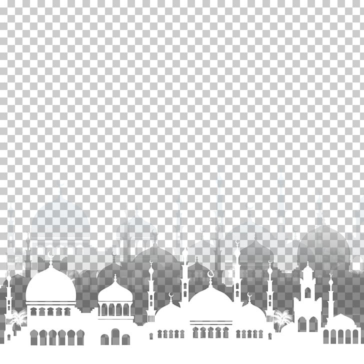 Islam Ramadan Mosque Illustration, Islamic mosque architecture, white mosque illustration PNG clipart