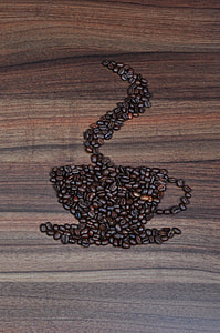 teacup shape coffee bean on brown fabric thumbnail