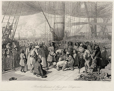 Abraham Duquesne delivering Christian Captives in Algiers in 1683 thumbnail
