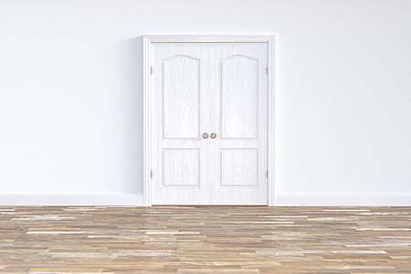 white wooden door thumbnail