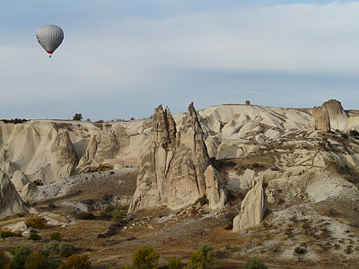 hot air balloon above mountain thumbnail