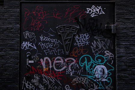 black GEB panel door with signage thumbnail