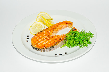 fish dish on white ceramic plate thumbnail