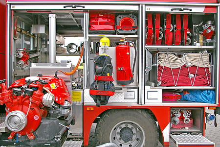 red and white firetruck set thumbnail