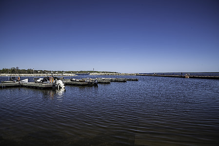 Boat Docks on Lake Winnipeg in Hecla Provincial Park thumbnail