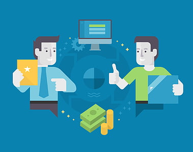 two men holding books with computer logo thumbnail