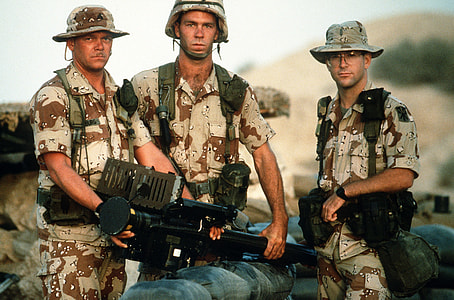 US Army soldiers from the 11th Air Defense Artillery Brigade during the Gulf War thumbnail