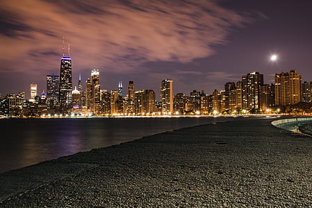 city skyline during nighttime thumbnail
