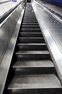black and silver escalator thumbnail