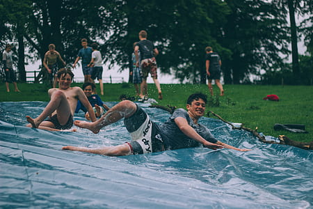 person sliding outdoors thumbnail