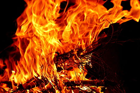burning wood in the dark thumbnail