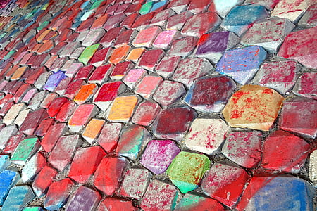 assorted-color concrete bricks thumbnail
