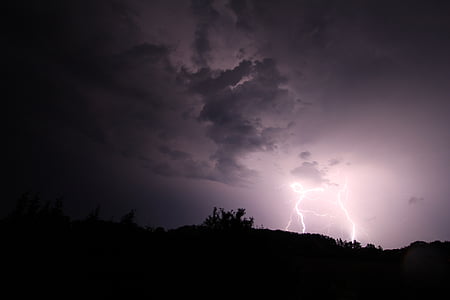 lightning strike with gray skies thumbnail