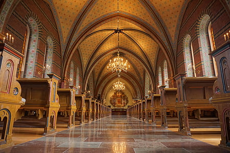 brown and gray painted church interior thumbnail