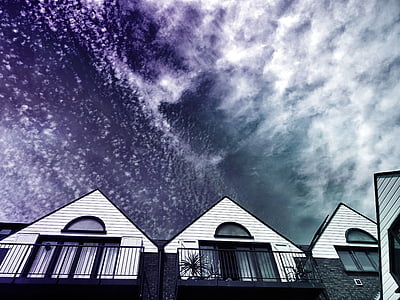 low-angle photography of houses thumbnail