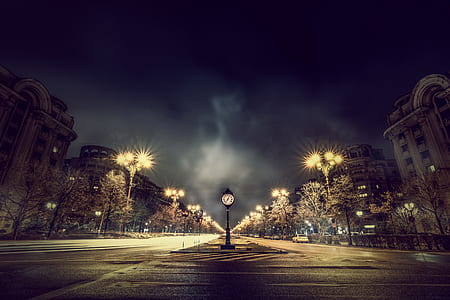 city, road, dawn, landscape thumbnail