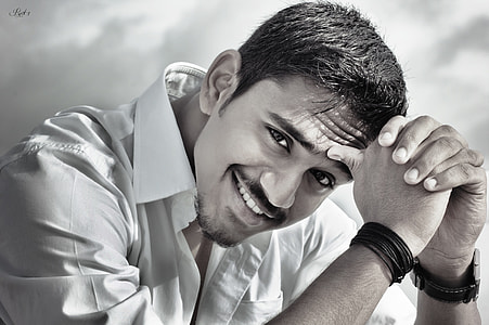 portrait photo of man in gray dress shirt thumbnail