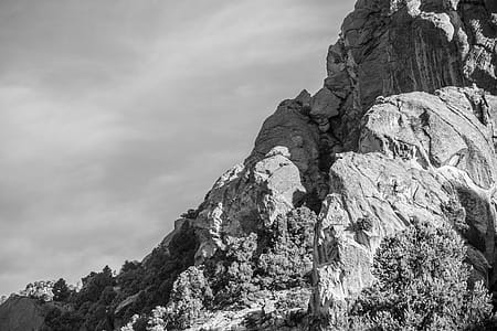 Grayscale Photography of Rock Formation thumbnail