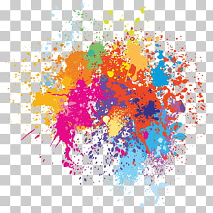 Watercolor painting Illustration, Color spray painted, multicolored abstract painting PNG clipart
