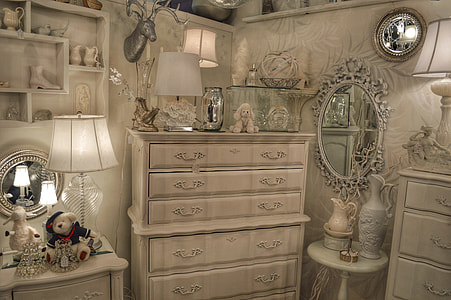 white wooden highboy dresser thumbnail