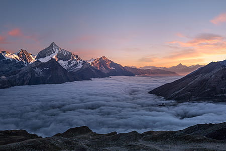 landscape photography of mountains with sea of clouds thumbnail