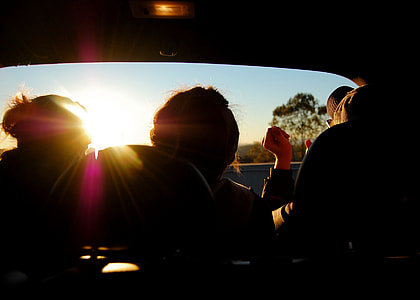 sun rays through the car thumbnail