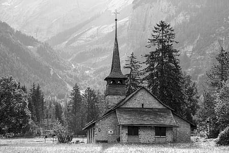 grayscale photography of church thumbnail