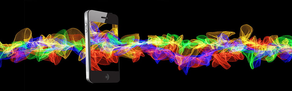 black iPhone 4 with graphic art thumbnail