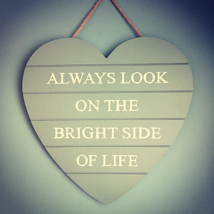 heart-shaped gray Always Look on the Bright Side of Life board thumbnail