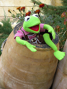 Kermit the frog on gray jar thumbnail