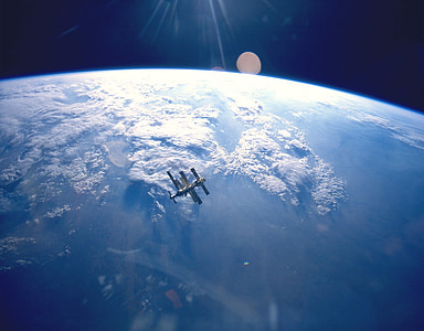 space photography of gray satellite thumbnail